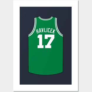 John Havlicek Boston Jersey Qiangy Posters and Art